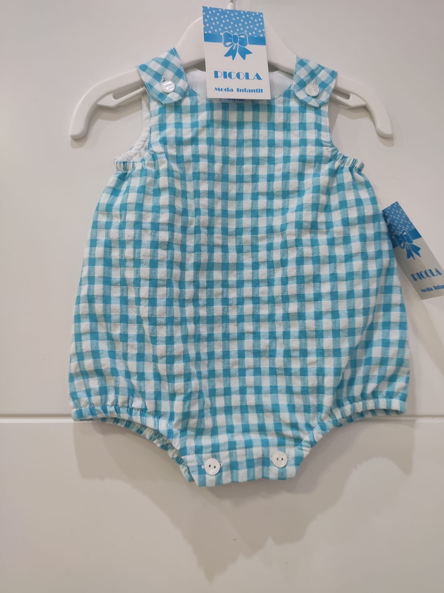 Pelele Vichy Azul